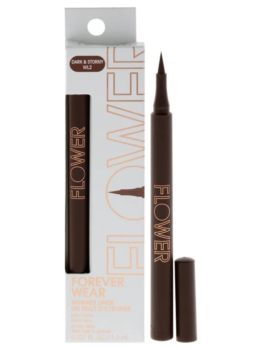 Flower Forever Wear Winged Liquid Eyeliner — Dark & Stormy Brown